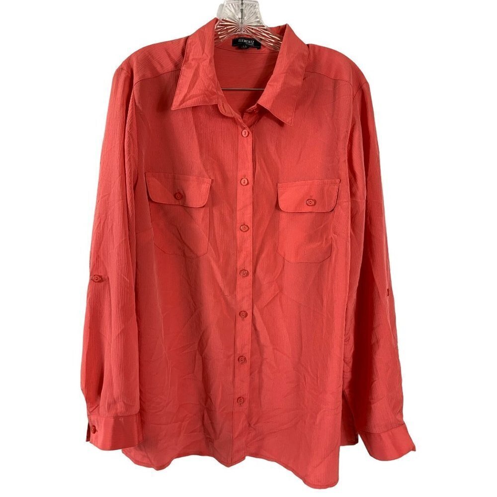 Elementz Women's Long Sleeve Peach Top
